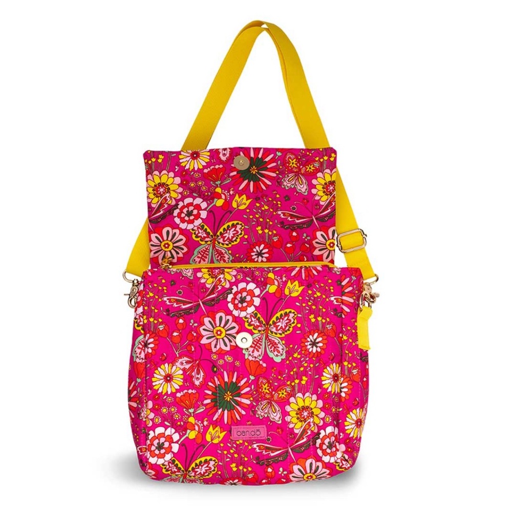 BAN.DO Women’s Girls WHAT'S FOR LUNCH? LUNCH BAG MAGIC GARDEN HOT PINK NWT - Picture 3 of 8